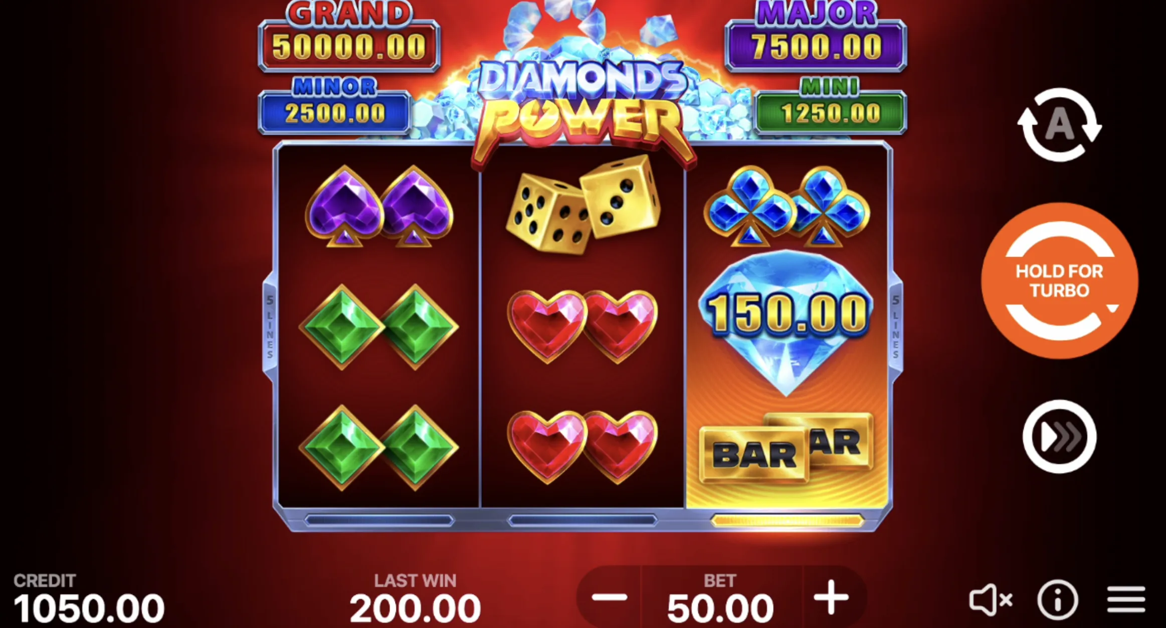 Diamonds Power: Hold and Win demo